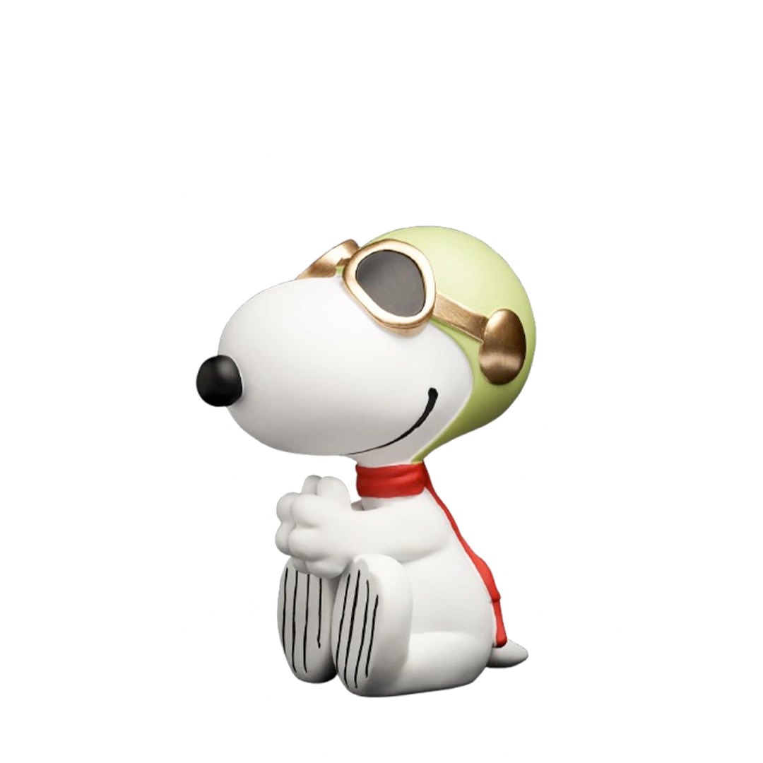 Statue Snoopy 12cm Aviator - blanc