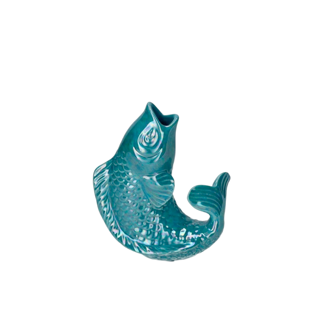 Vase Mamsell Koi fish H.15 - Bleu ocean