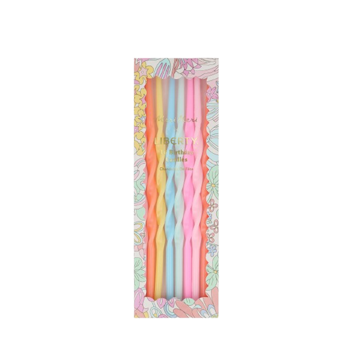 16 Bougies Meri Meri x Liberty - Arc en ciel