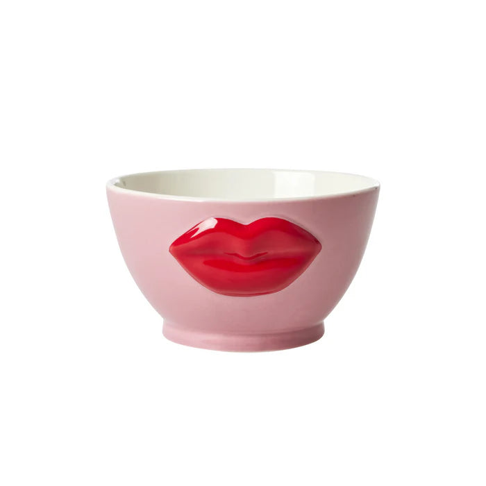 Bol céramique lips Ø 14.5 cm - rose