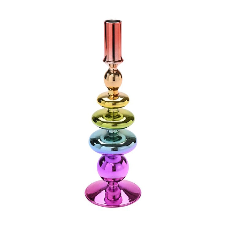 Bougeoir h.28 cm Shanghai- multicolore