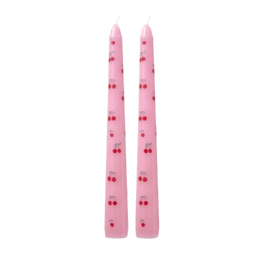 Bougies Longues Cherry Rose - Pack de 2