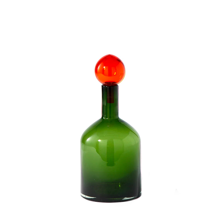 Pols Potten Bouteille en verre h.33 cm - vert