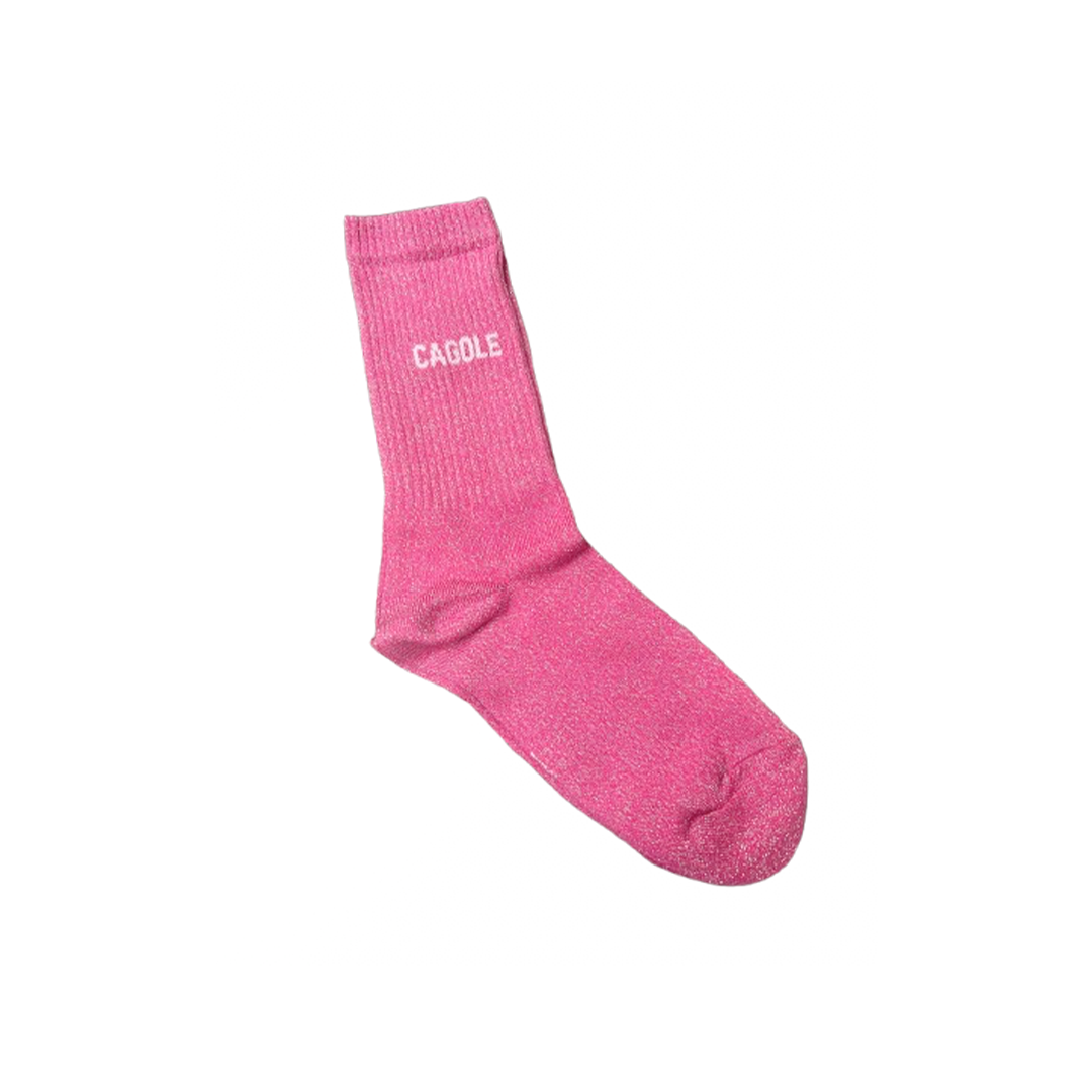 Chaussettes paillettes - Cagole 36/40 rose