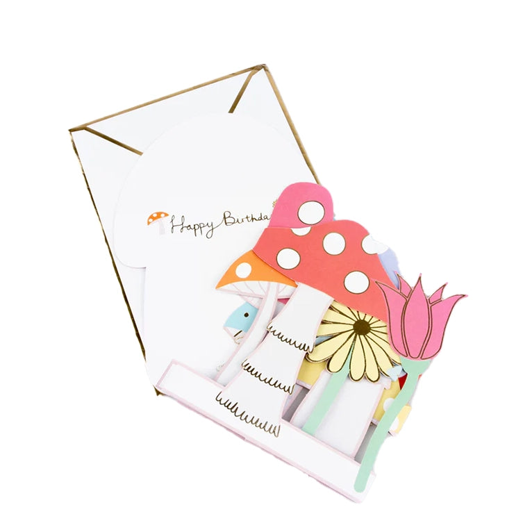 Carte Happy Birthday - Champignons