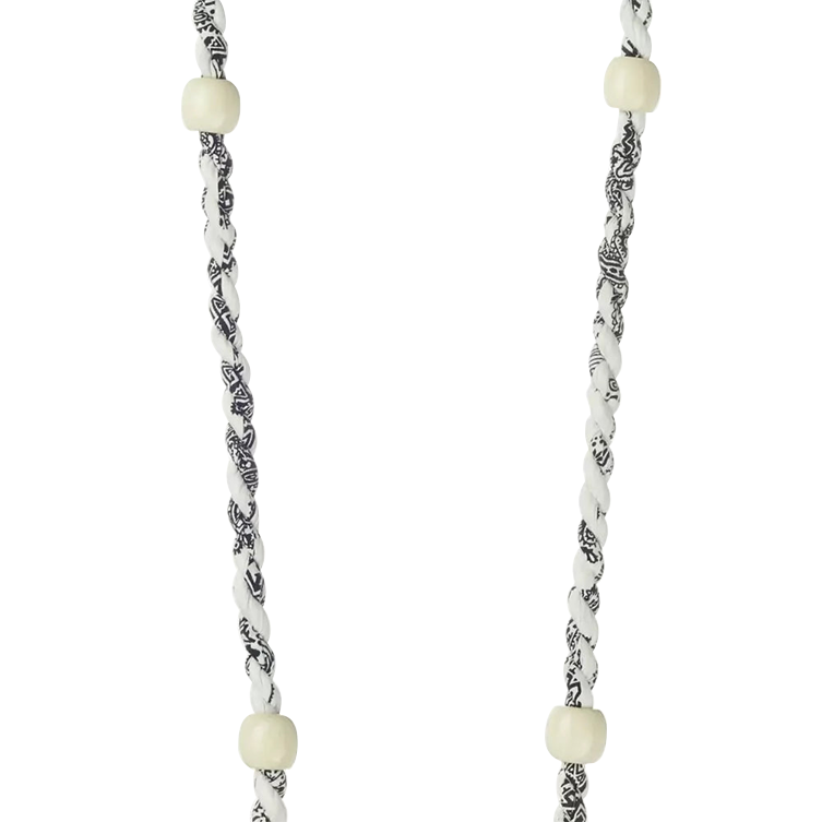 Chaîne de Téléphone Bandana et Perles - Della - Blanc