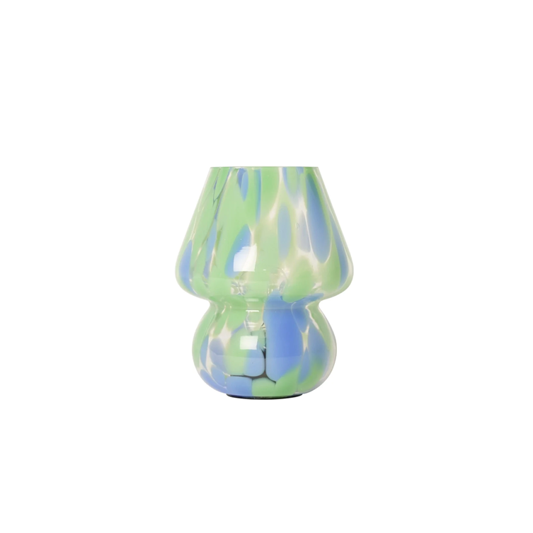 Lampe Joyful h. 19 cm - Vert et Bleu