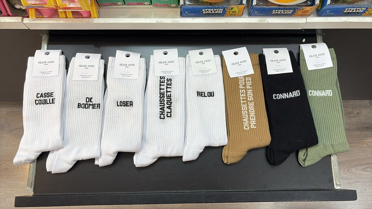 Chaussettes Félicie Aussi - qui courent vite 40/45 blanc