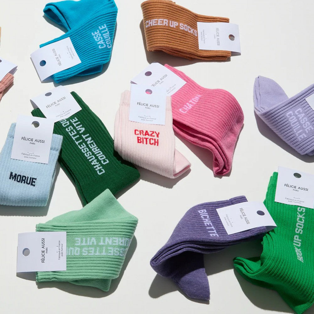 Chaussettes - qui courent vite 40/45 lichen