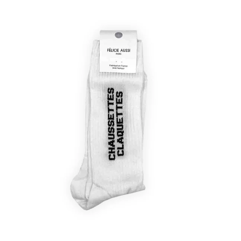Chaussettes - Claquettes 36/40 Blanc
