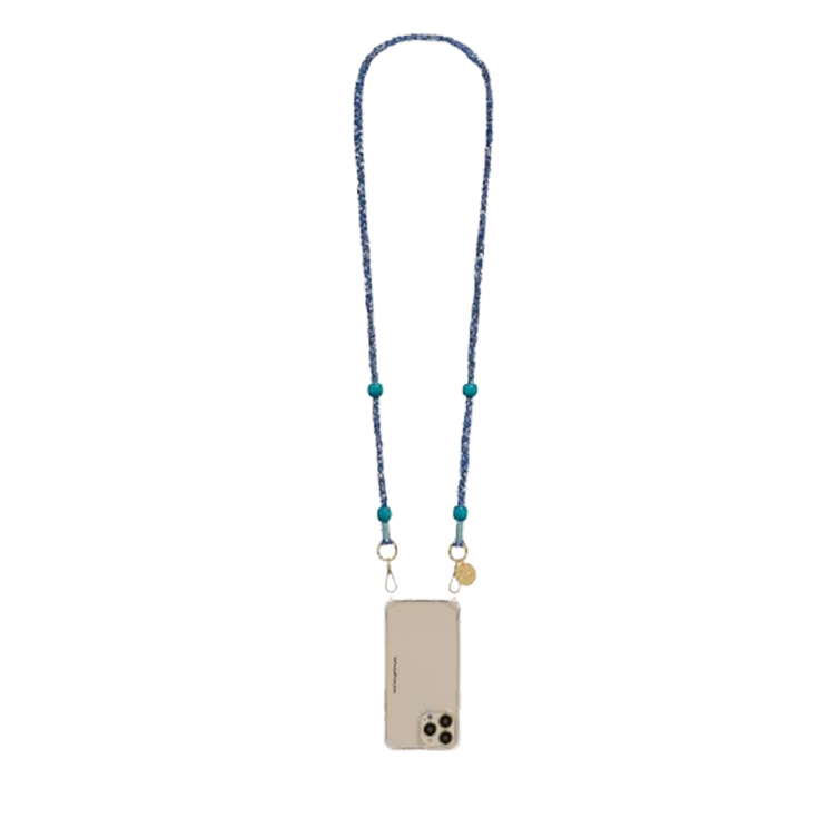 Chaîne de Téléphone Bandana et Perles Della - Bleu