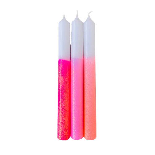 Set de 3 bougies Dip dye Glitter - girls night