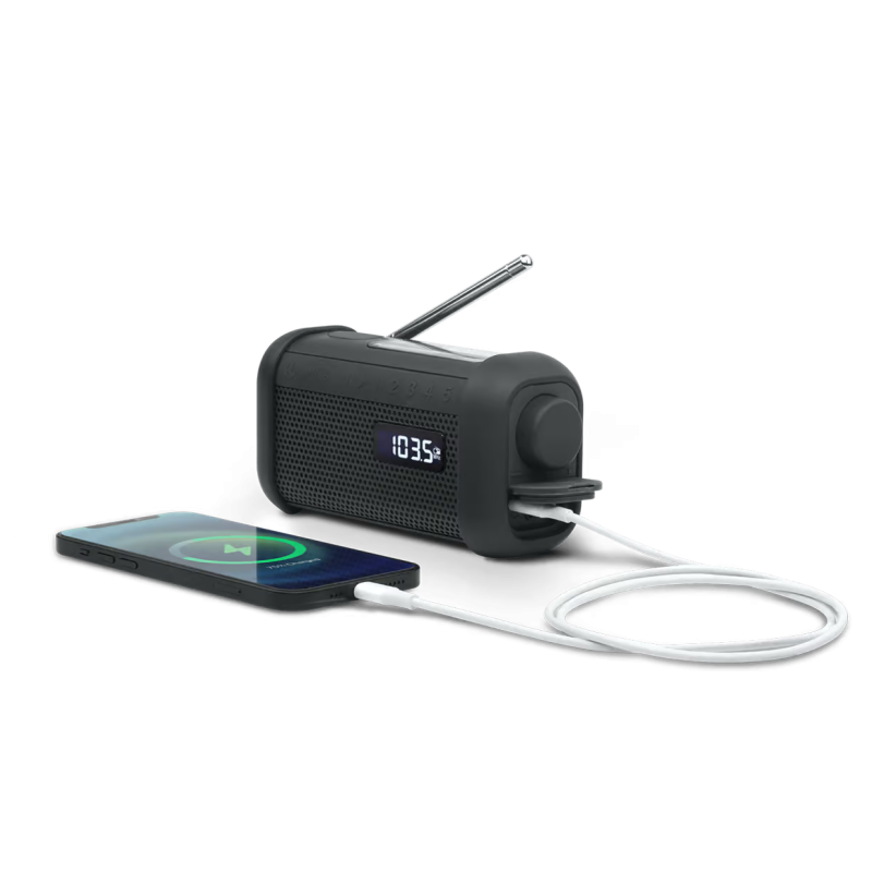 Enceinte Bluetooth portable + radio + lampe torche