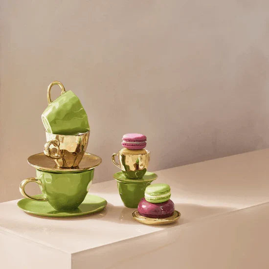 Tasse Good Morning coffee ∅ 8 cm - evergreen