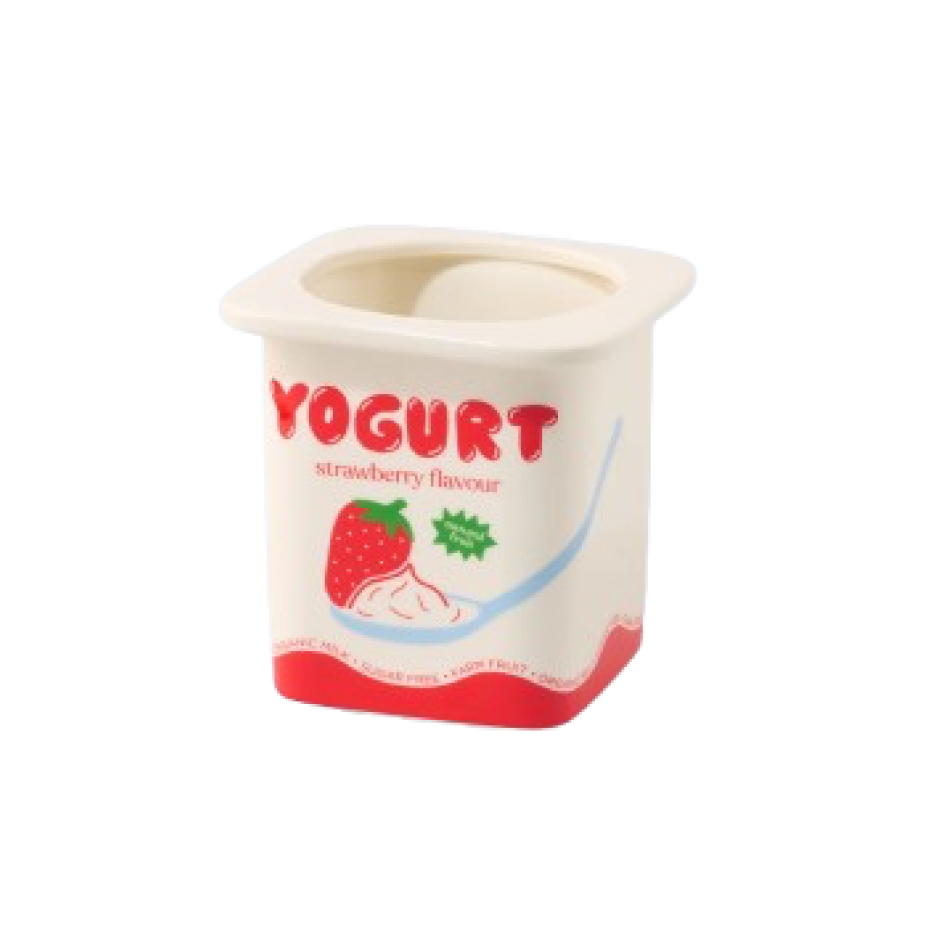 Vase - Pot de yaourt fraise