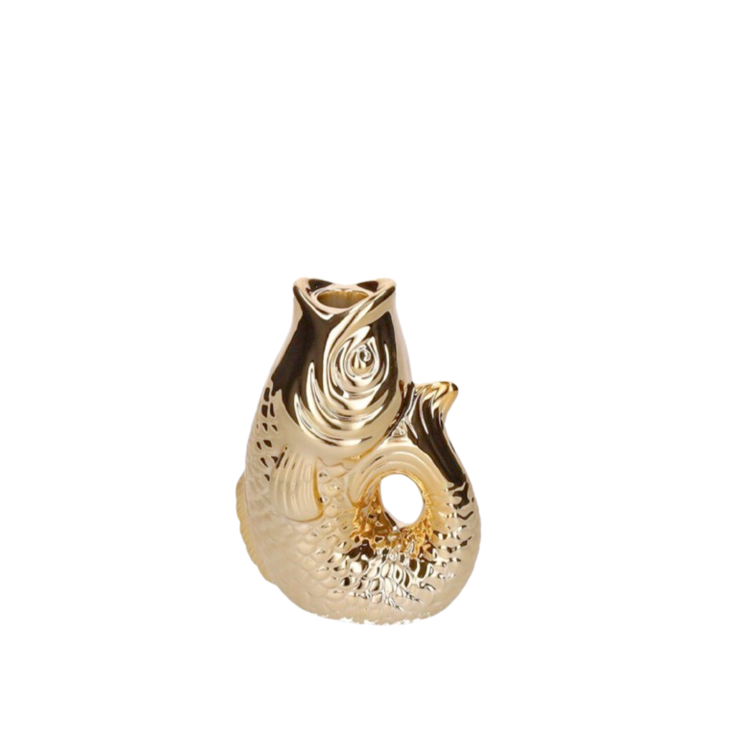 Bougeoir Monsieur Carafon H.16 cm - Gold