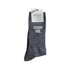 Chaussettes paillettes - Gossip girl 36/40 gris