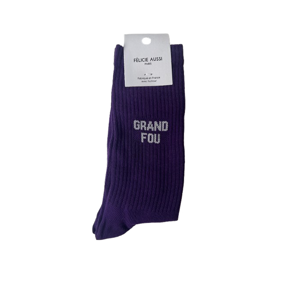 Chaussettes - Grand fou 40/45 violet