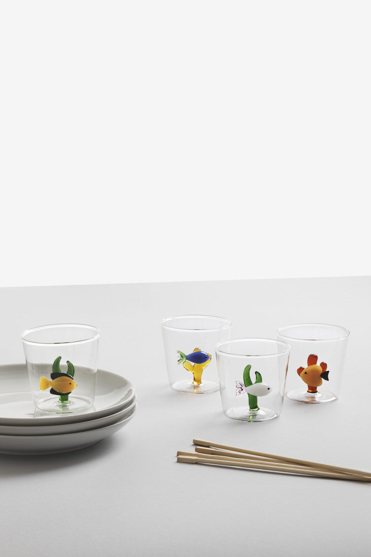 Ichendorf Marine Garden Verre - Poisson blanc & Corail vert