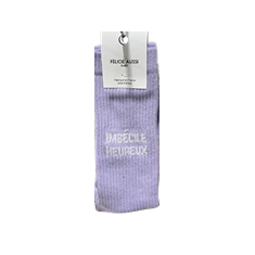 Chaussettes - Imbecile heureux 40/45 mauve