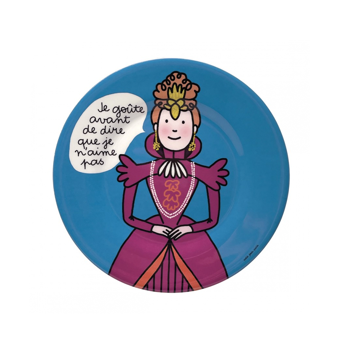 Petit Jour Assiette à dessert Princesse - Je goûte avant de dire que je n'aime pas