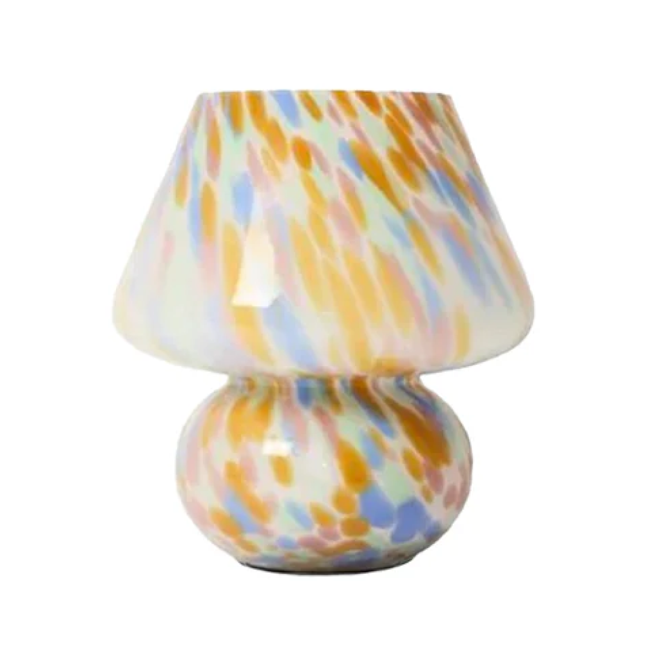 Lampe Joyful h. 24 cm - Bleu et Rose