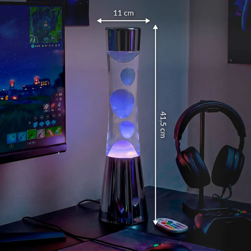 Lampe à lave LED télécommande h.40cm
