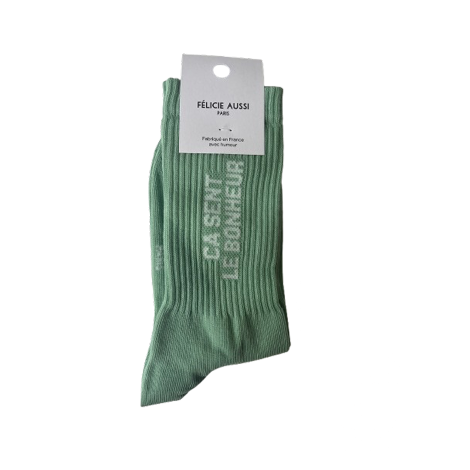 Chaussettes - Ca sent le bonheur 36/40 Lichen