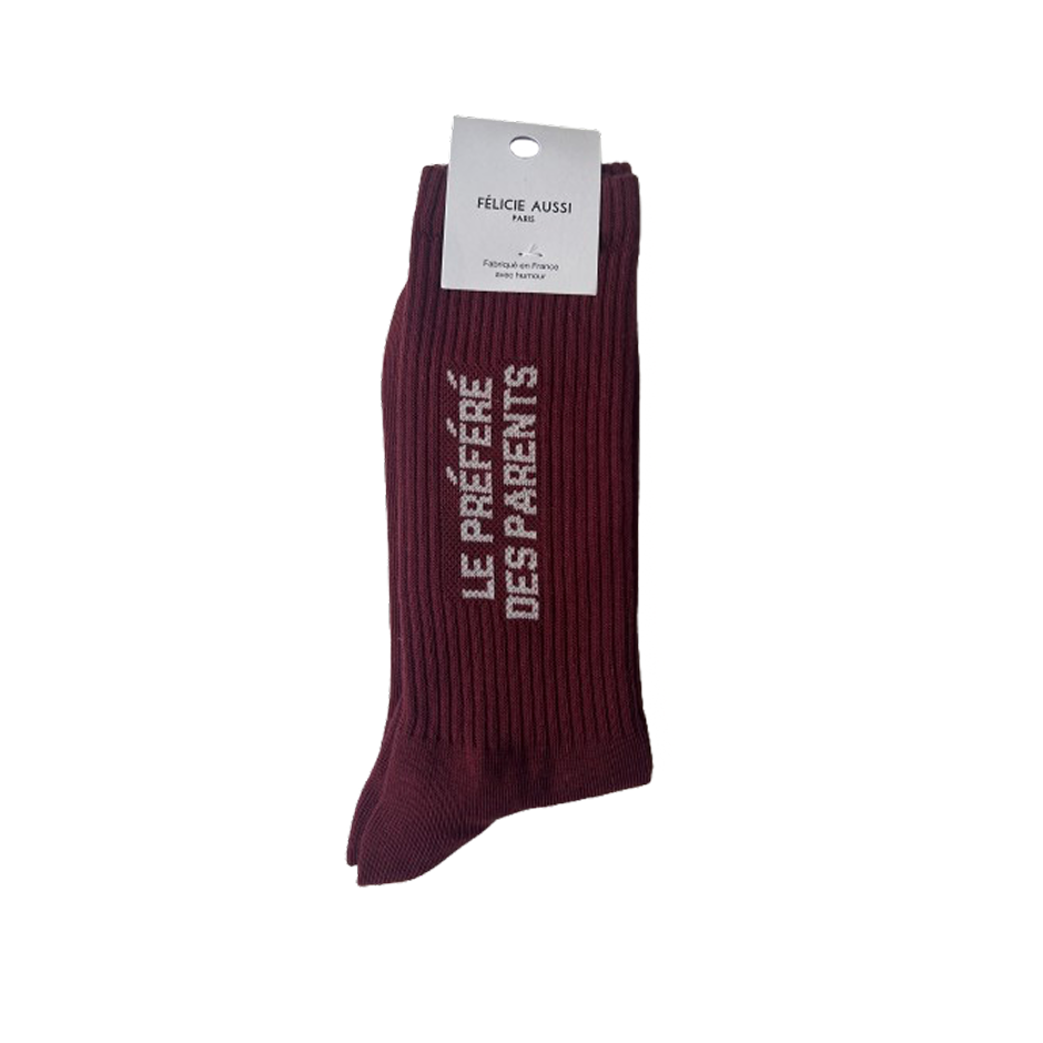 Chaussettes - Le préféré des parents 40/45 bordeaux