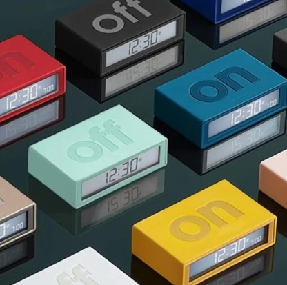 Réveil Flip Classic Lexon - bleu clair