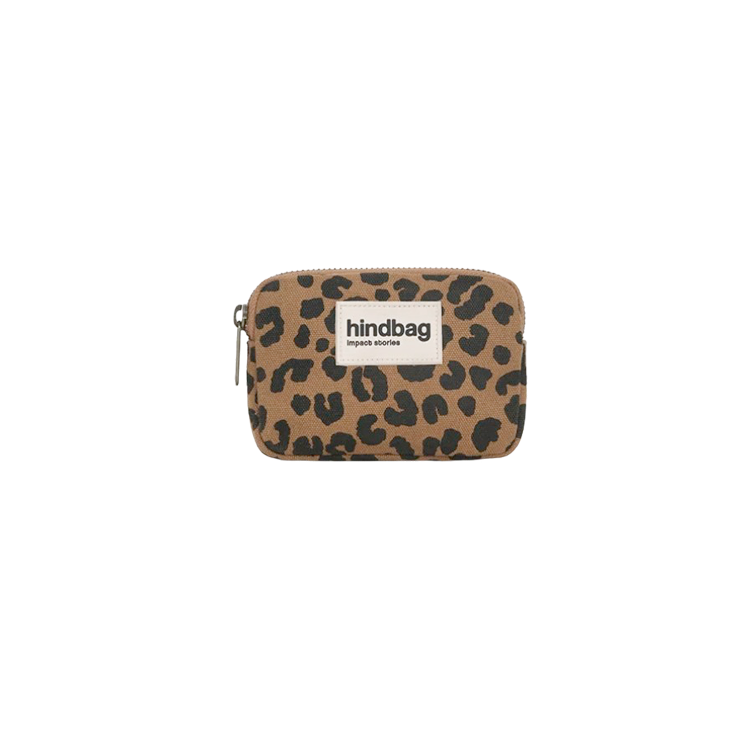 Petit porte-monnaie Lili - Léopard cannelle