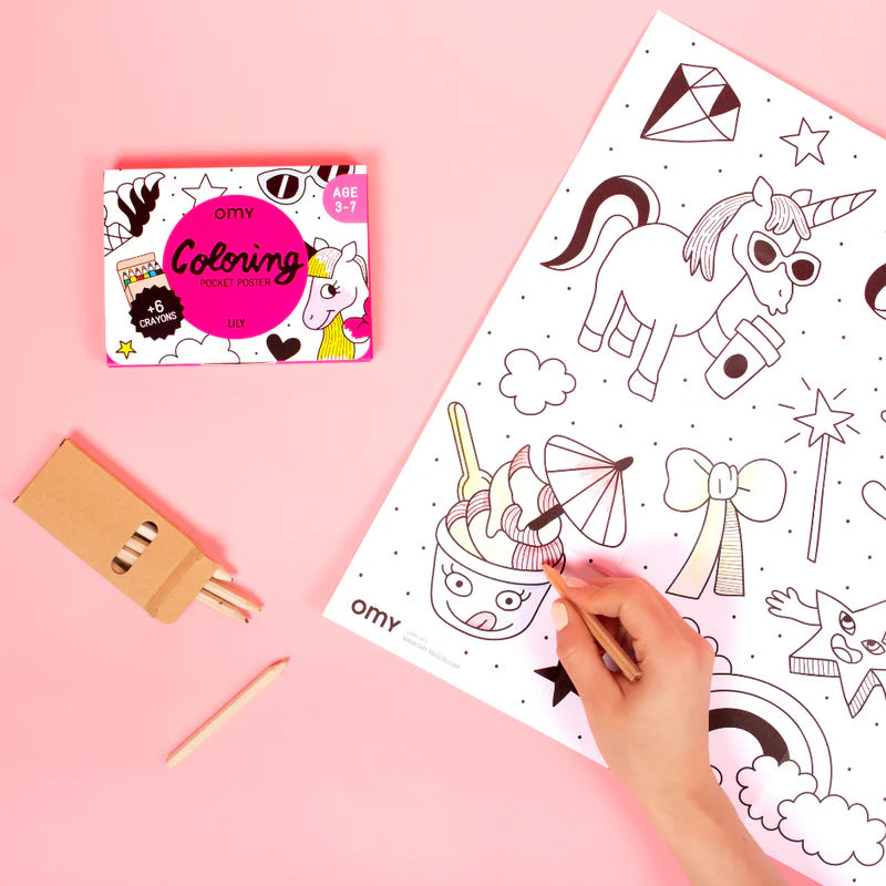 OMY Coloriage pocket - Unicorn
