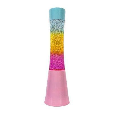 Lampe à lave LED dégradé rose paillettes