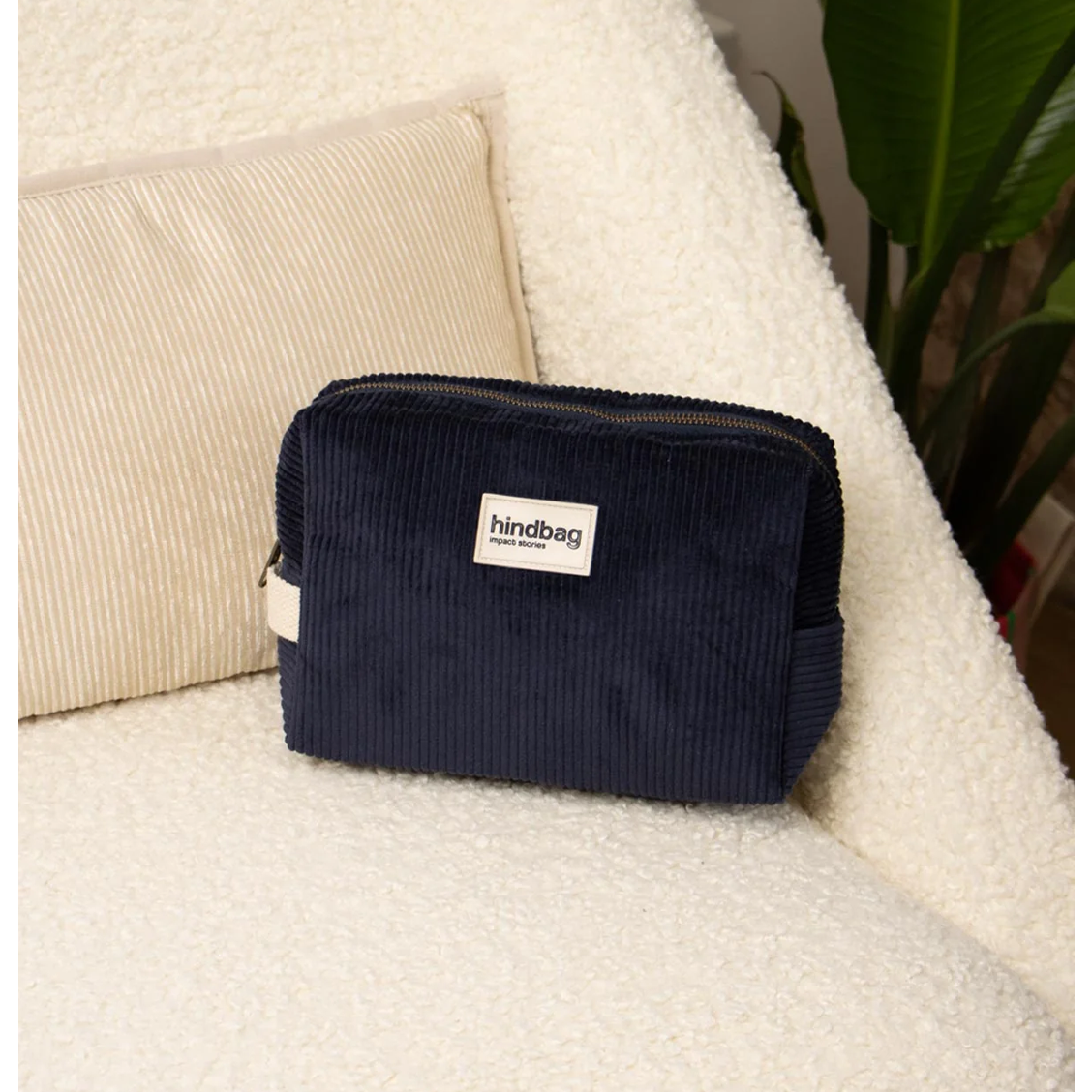 Trousse de toilette Léon - Velours marine