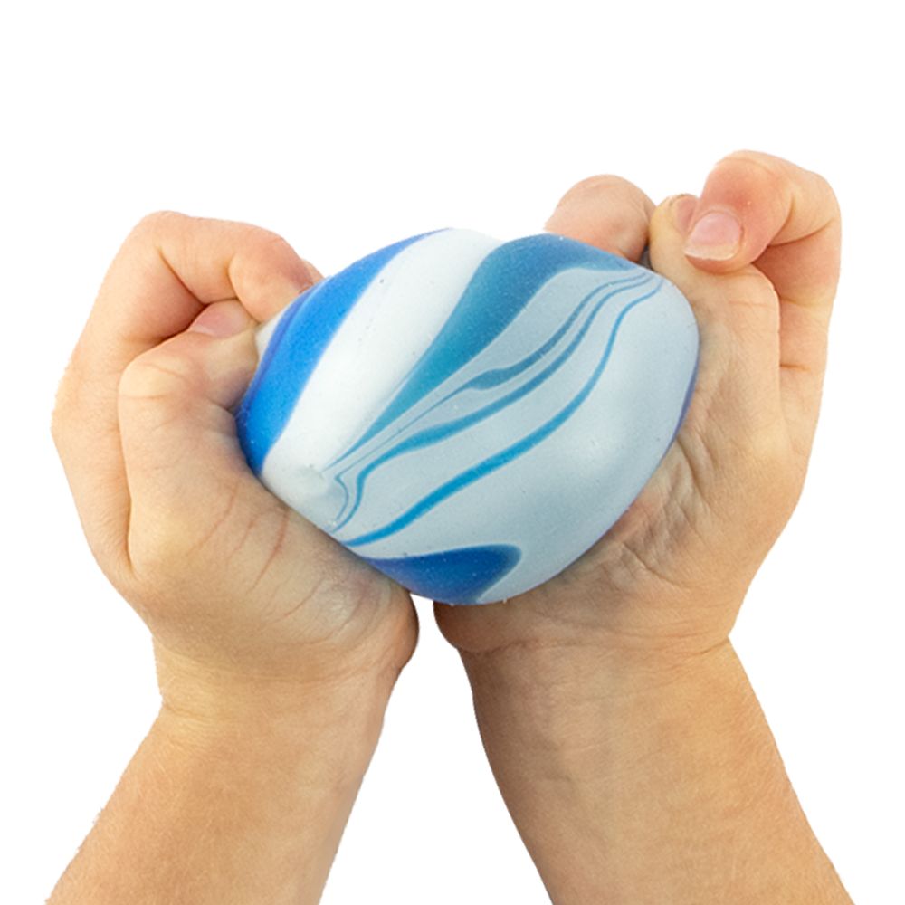 Balle anti-stress effet marbre - glow in the dark
