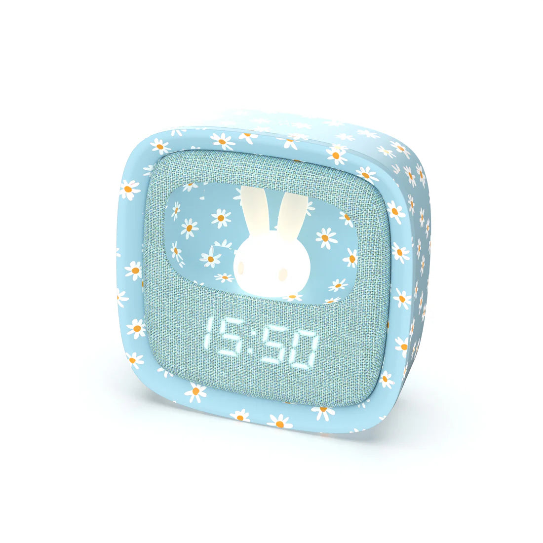 Réveil & veilleuse lapin Billy - blue flower