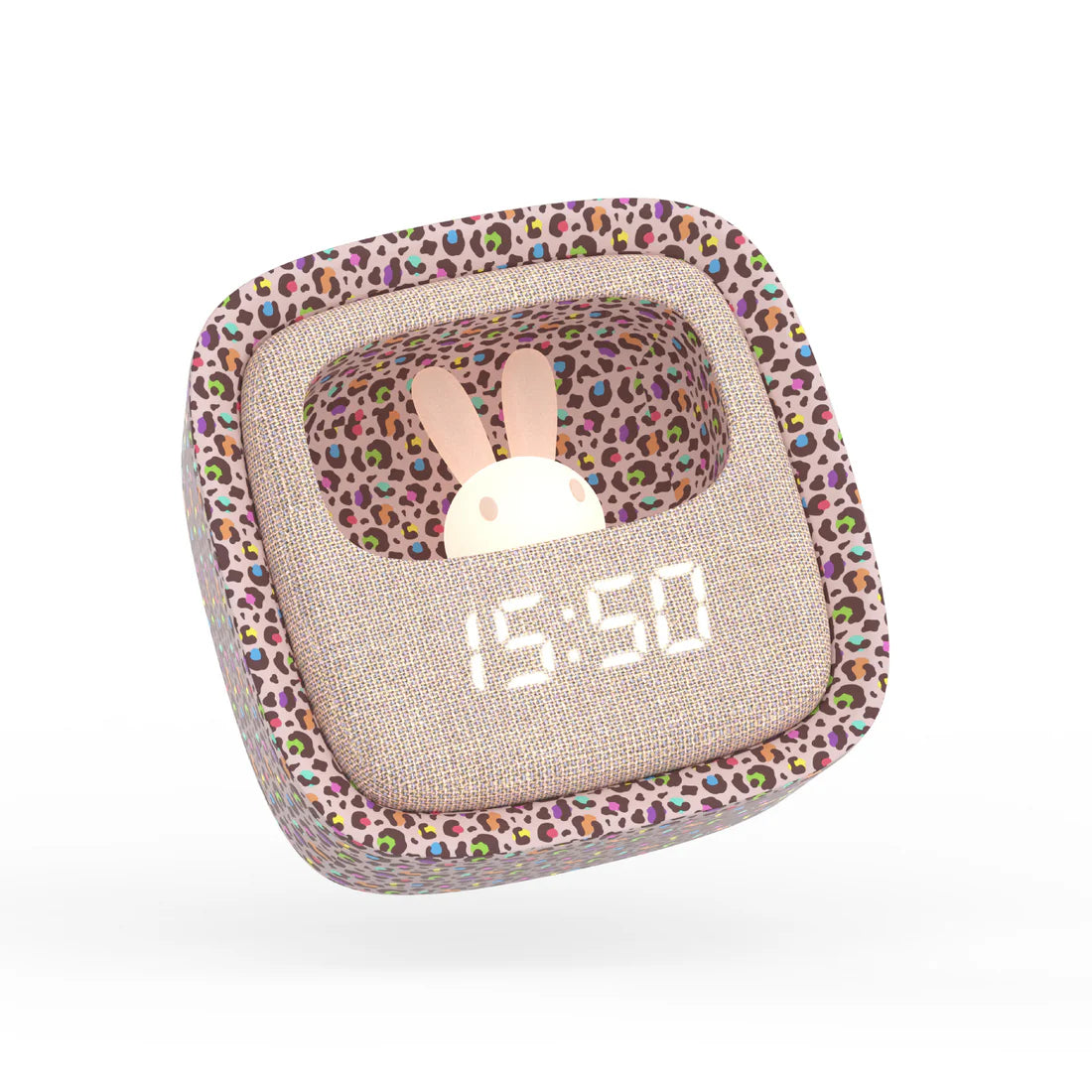 Réveil & veilleuse lapin Billy - Léopard rainbow