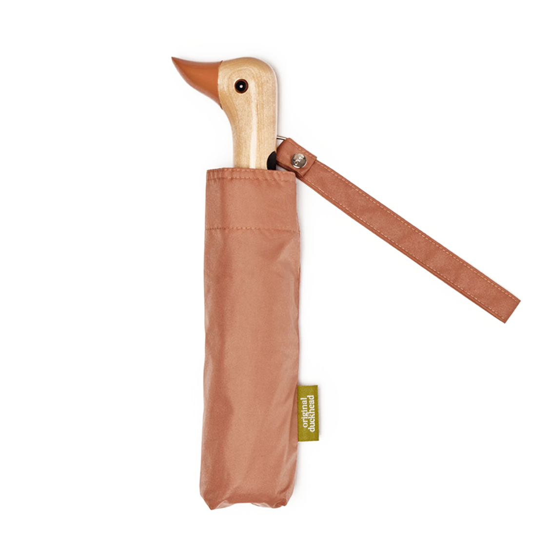 Parapluie compact avec manche Duck - mocha