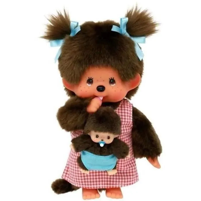 Peluche Monchhichi Maman & Bébé