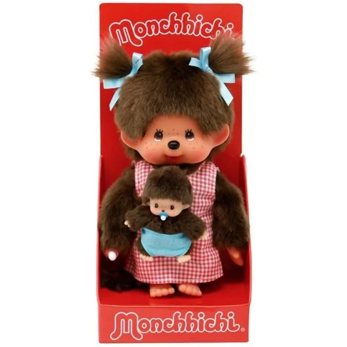 Peluche Monchhichi Maman & Bébé