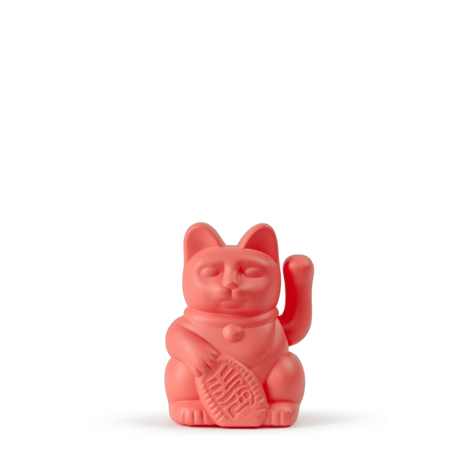 Lucky Cat solaire - néon orange