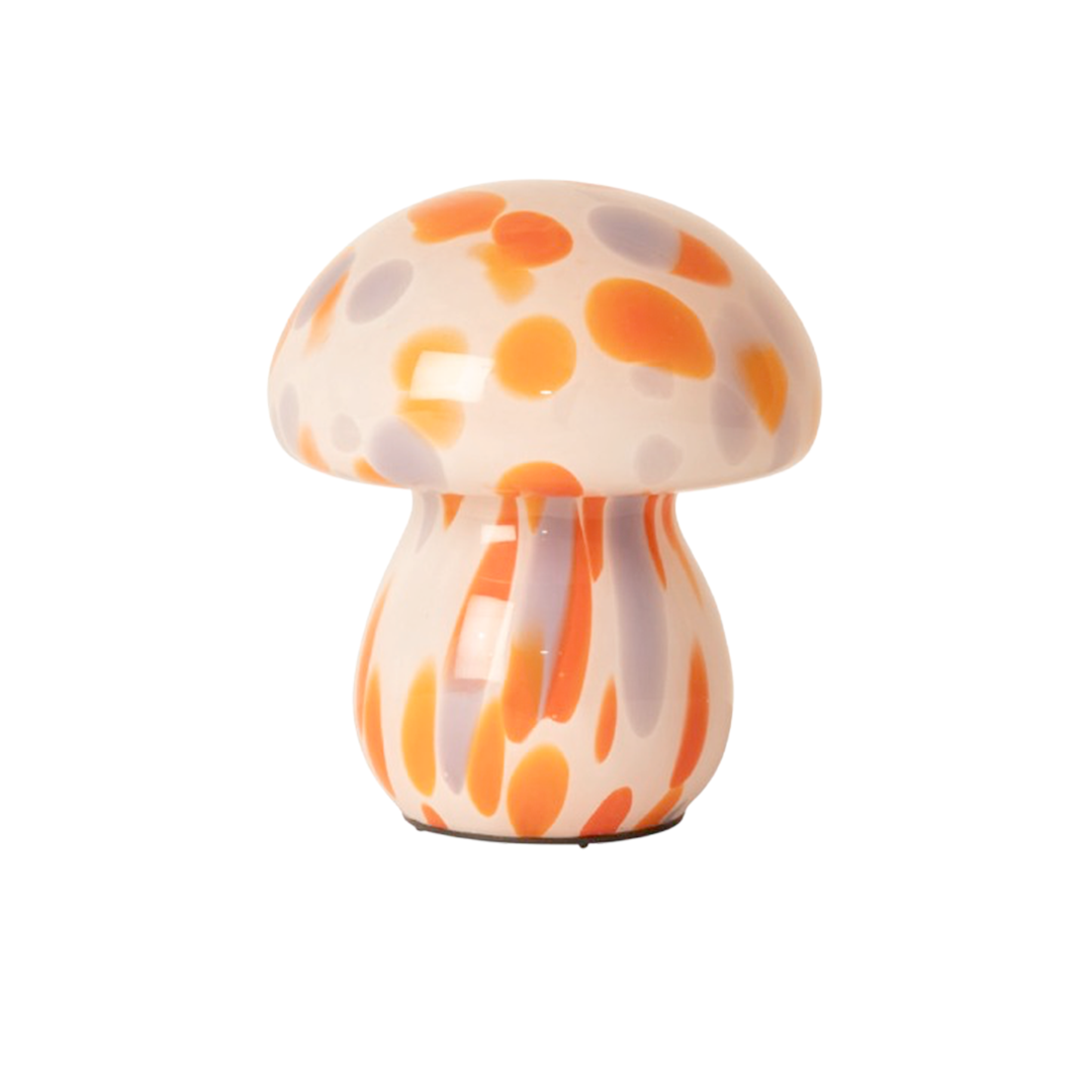Lampe Mushy Chips h.16 cm - orange violet