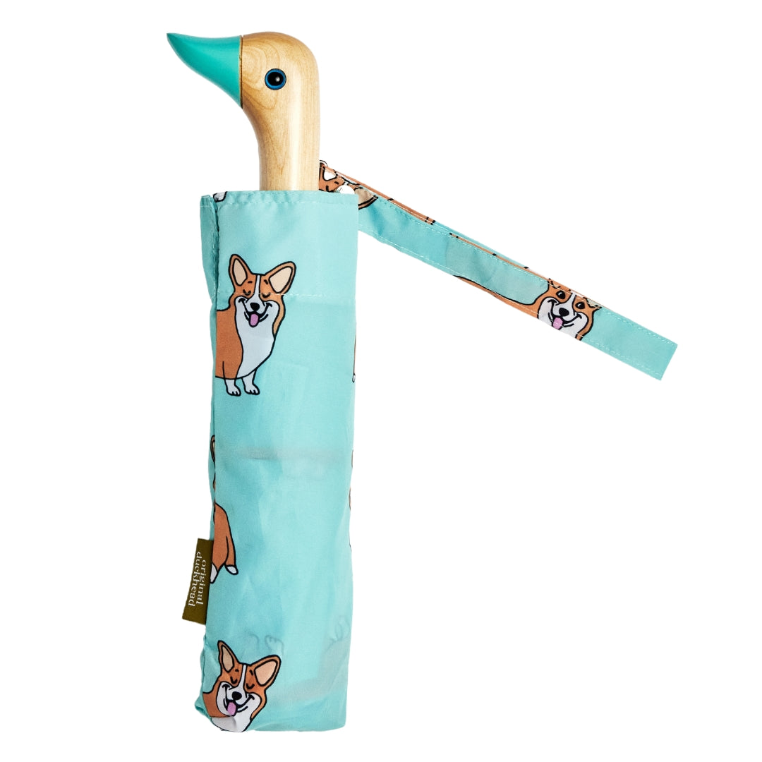Parapluie compact avec manche Duck - Corgi mint