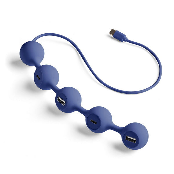Hub-C Peas 4 ports - Bleu foncé