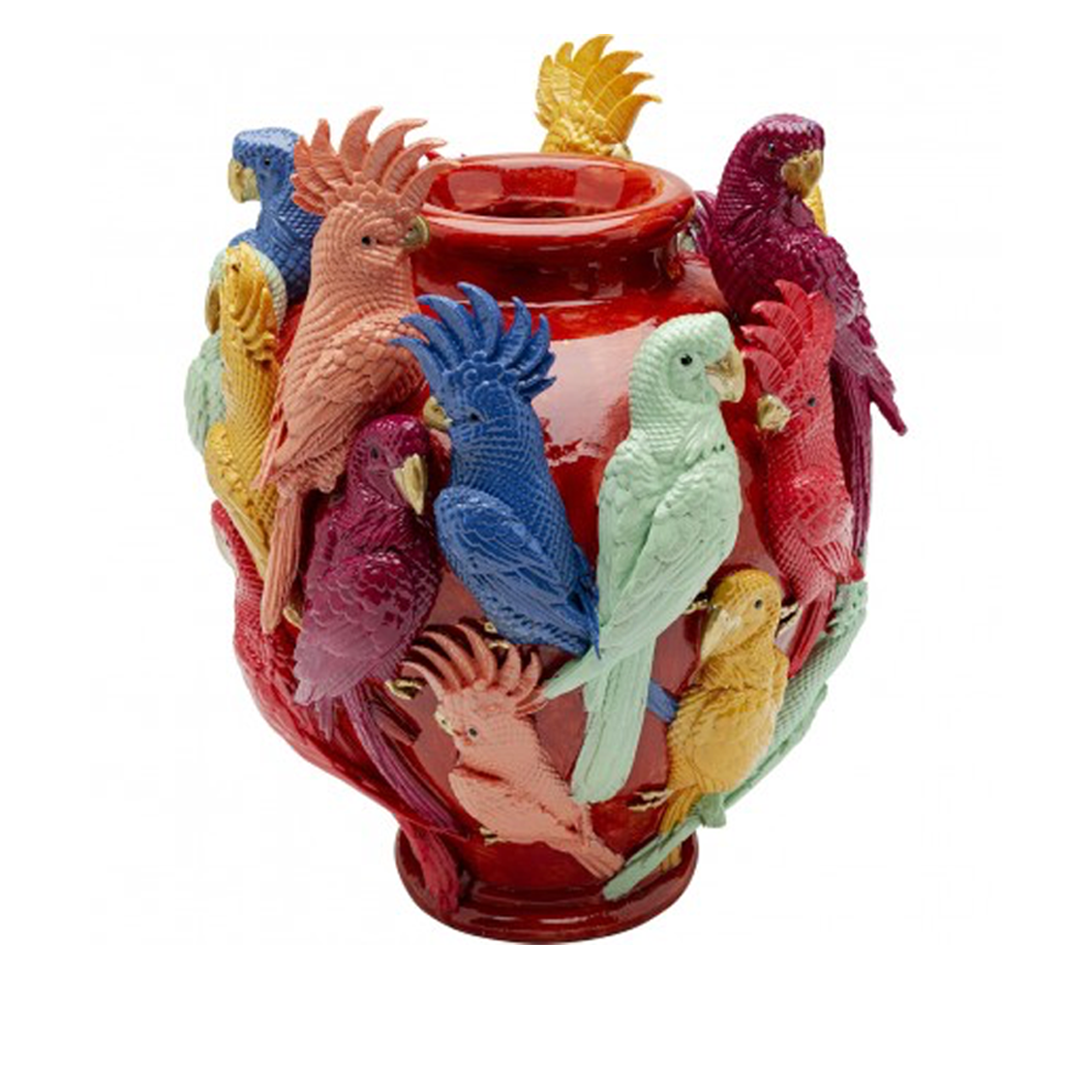 Vase perroquets - h.30 cm
