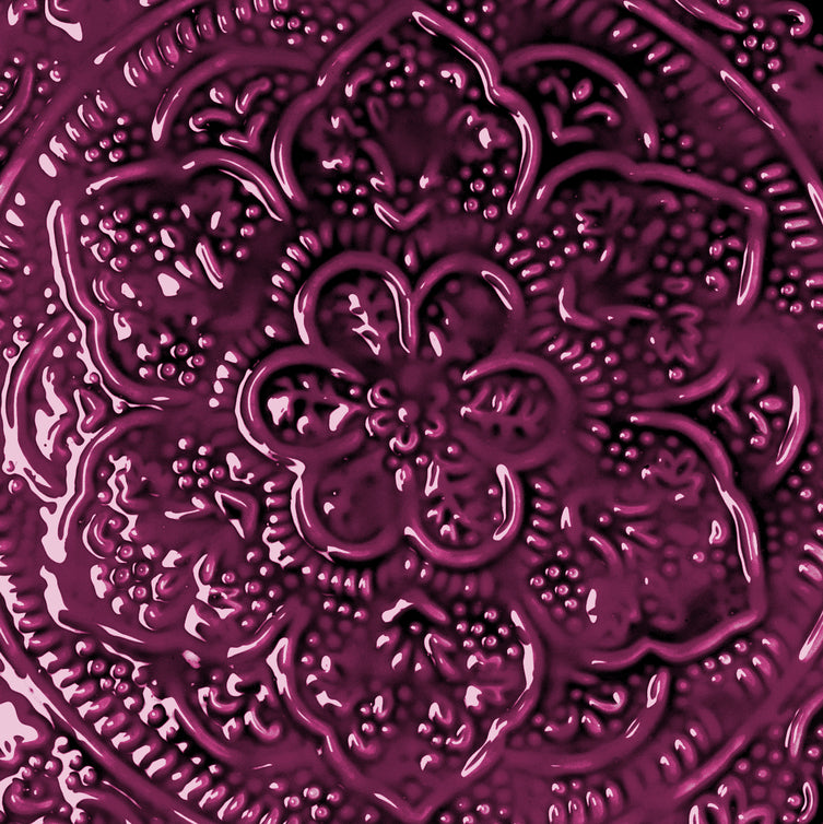 Plateau Berbère Ø 35 cm - burgundy