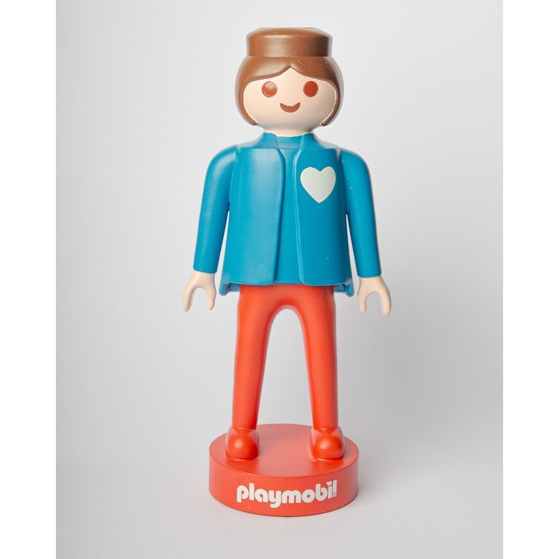 Vase Playmobil woman - Bleu