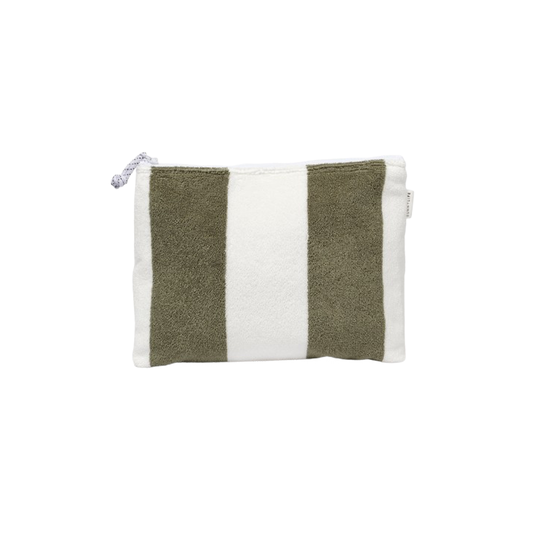 Sunnylife Pochette de plage - Olive stripe