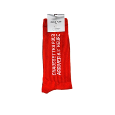Chaussettes - Pour arriver à l'heure 40/45 rouge