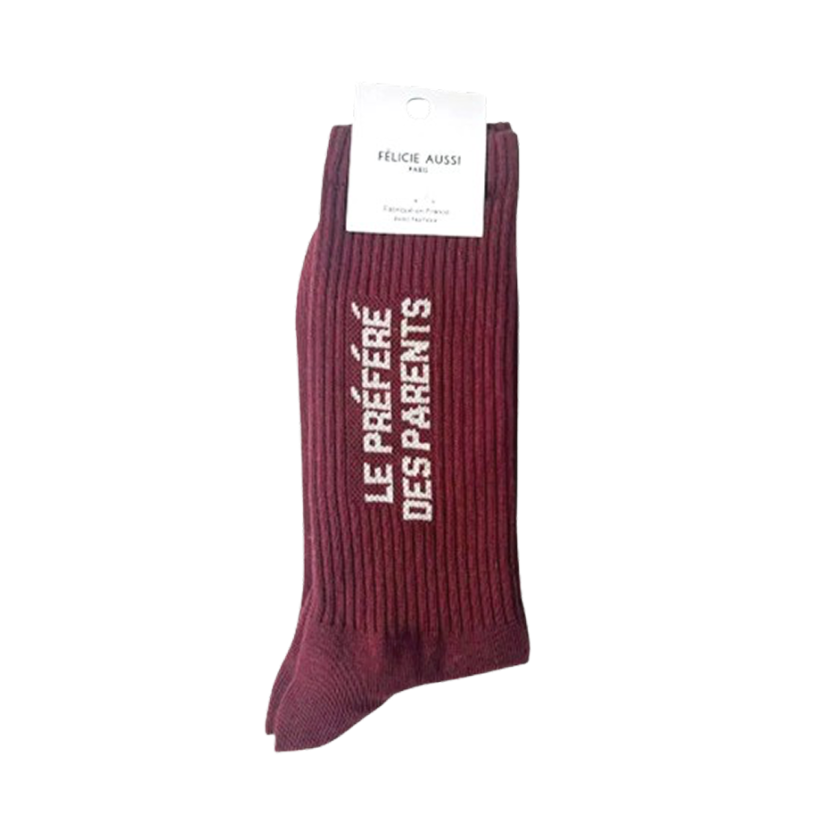 Chaussettes - Le préféré des parents 40/45 bordeaux